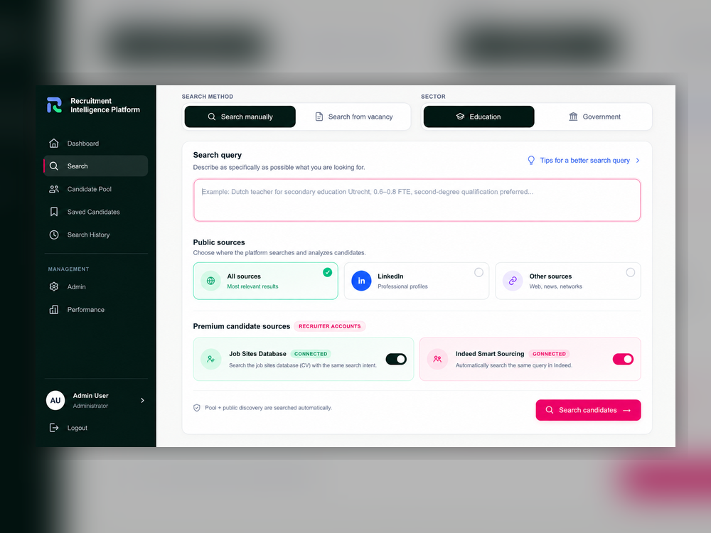 Search interface